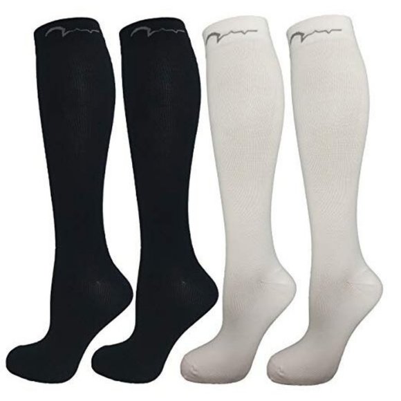 4 Pair (2 Black & 2 White) Extra Soft Small/Medium - Picture 1 of 7